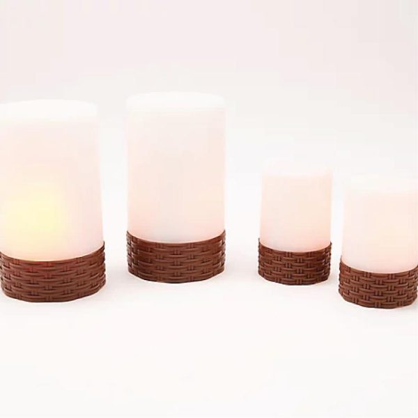 Solar Rattan Lights (Set of 4) Online now