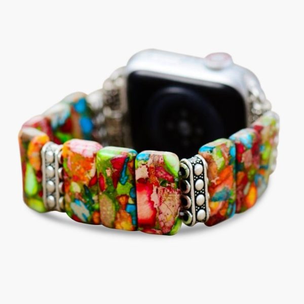 Chic Flower Stretch Apple Watch Strap on Sale - Image 2